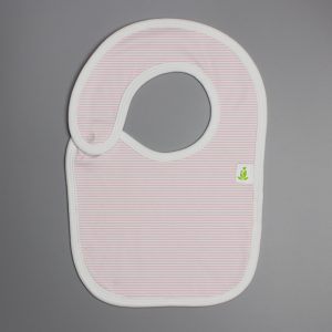 pink stripes Reversible Bib-imababywear