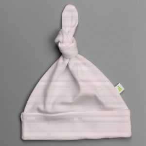 pink stripes knotted beanie-imababywear