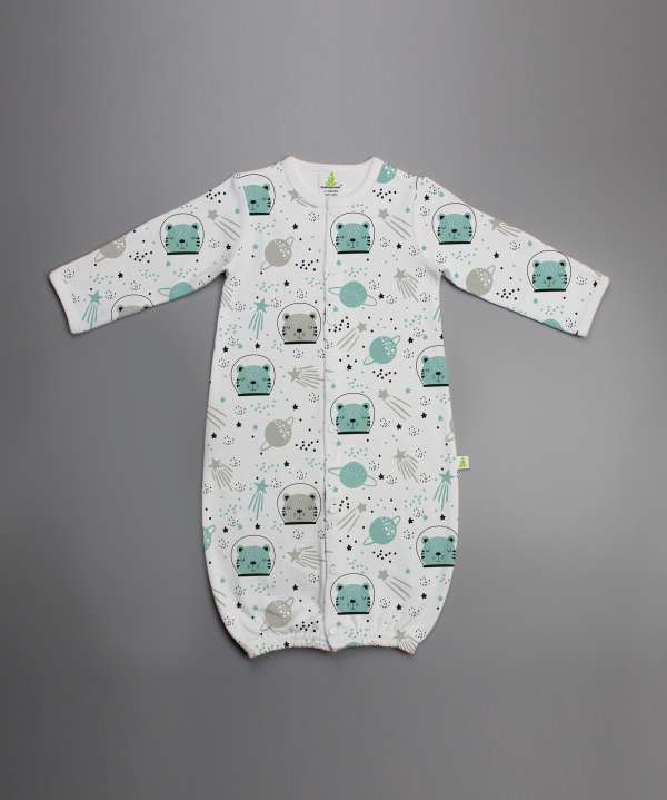 Astronaut Cat Convertible Sleepsuit-imababywear