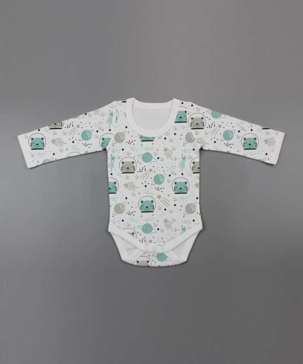 Astronaut Cat Full Sleeve Bodysuit-imababywear