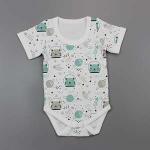 Astronaut Cat Half Sleeve Bodysuit-imababywear