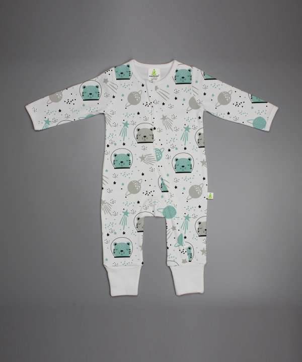 Astronaut Cat Long Sleeve Zipsuit-imababywear