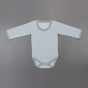 Cool Blue Stripes Full Sleeve Bodysuit-imababywear