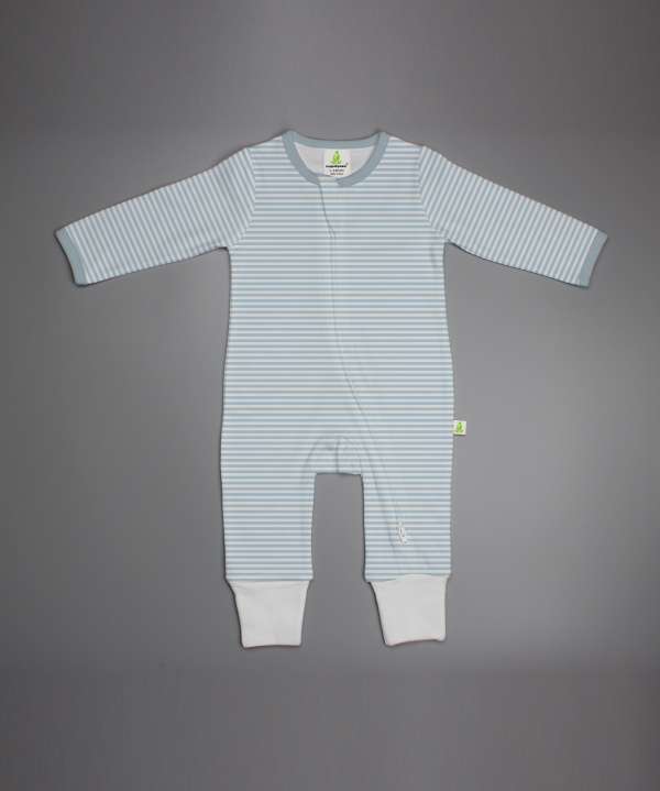 Blue Stripes Long Sleeve Zipsuit-imababywear