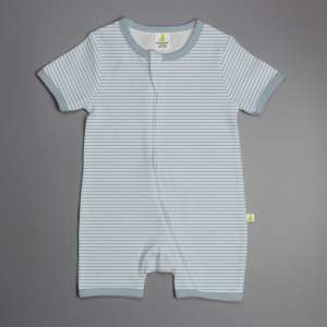 Blue Stripes Shortsleeve Zipsuit-imababywear