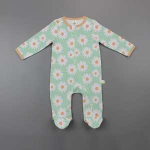 Daisy Valley Long Sleeve Zipsuit with Feet-imababywear