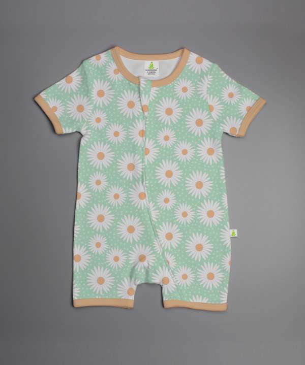 Daisy Valley Shortsleeve Zipsuit-imababywear