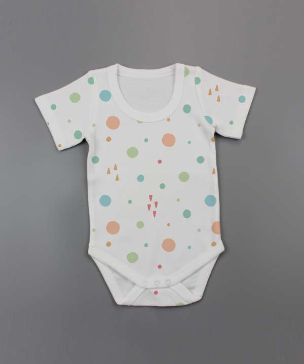 Dots and Doodles Half Sleeve Bodysuit-imababywear