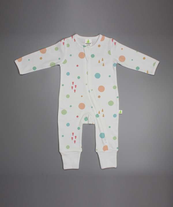 Dots and Doodles Long Sleeve Zipsuit-imababywear