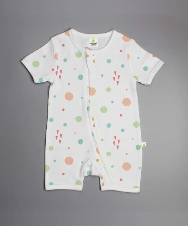 Dots and Doodles Shortsleeve Zipsuit-imababywear