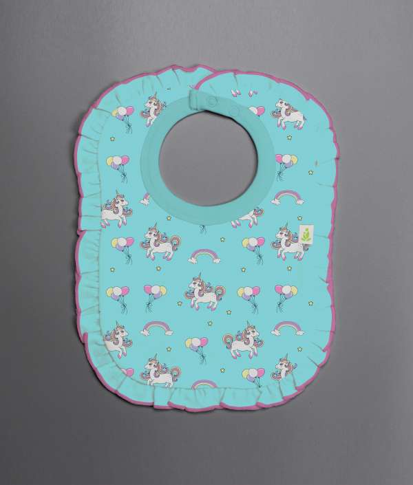 Unicorn Fantasy Frill Bib-imababywear