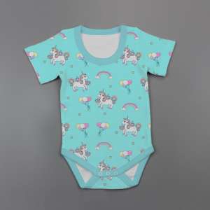 Unicorn Fantasy Half Sleeve Bodysuit-imababywear