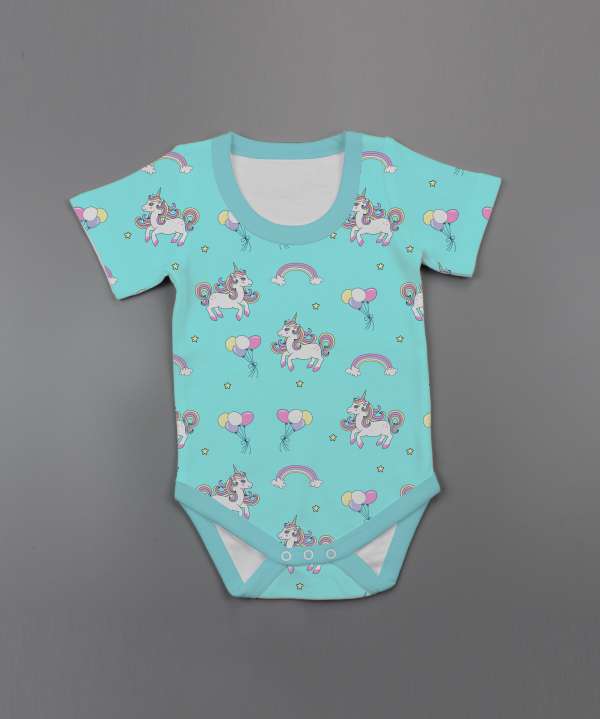 Unicorn Fantasy Half Sleeve Bodysuit-imababywear