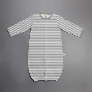 Grey Stripes Convertible Sleepsuit-imababywear