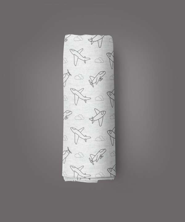 Happy Flight Muslin Wrap-imababywear