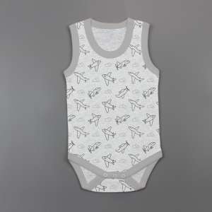 Happy Flight Sleeveless Bodysuit-imababywear