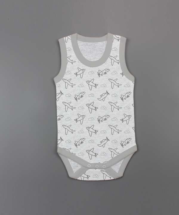 Happy Flight Sleeveless Bodysuit-imababywear