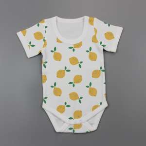 Little Lemons Half Sleeve Bodysuit-imababywear