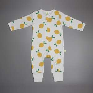 Little Lemons Long Sleeve Zipsuit-imababywear