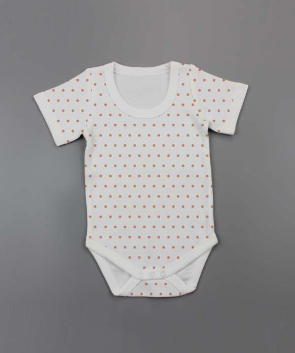 Polka Dots Half Sleeve Bodysuit-imababywear