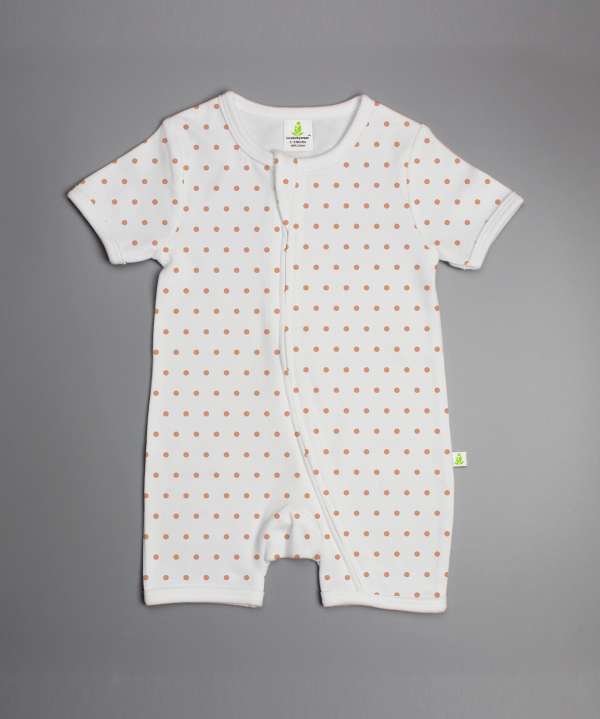 Polka Dots Shortsleeve Zipsuit-imababywear