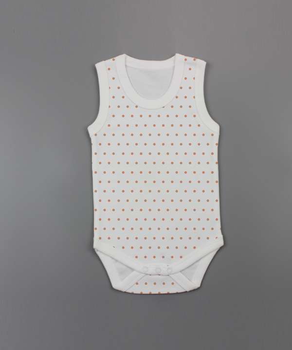 Polka Dots Sleeveless Bodysuit-imababywear