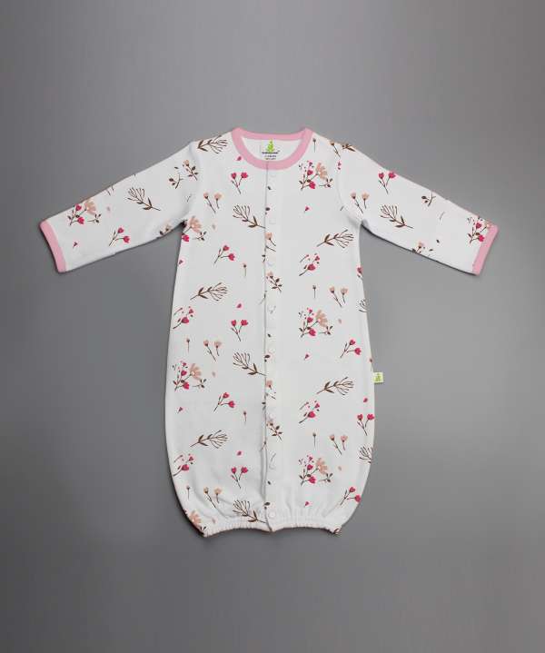 Red Bloom Convertible Sleepsuit-imababywear