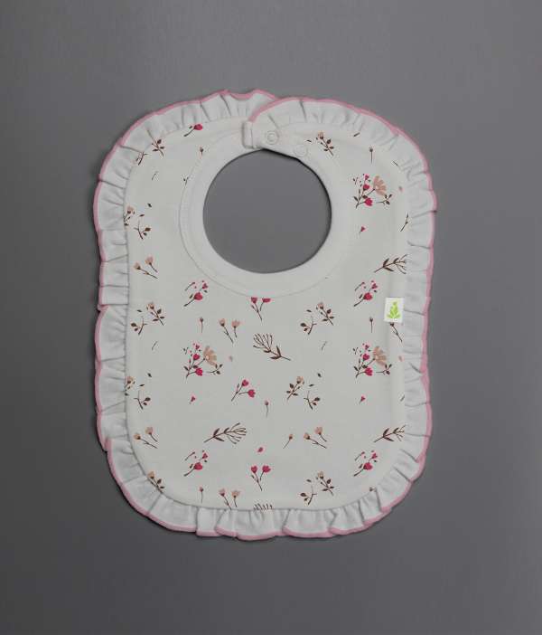 Red Bloom Frill Bib-imababywear