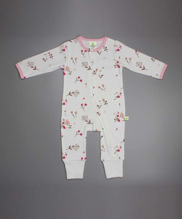 Red Bloom Long Sleeve Zipsuit-imababywear