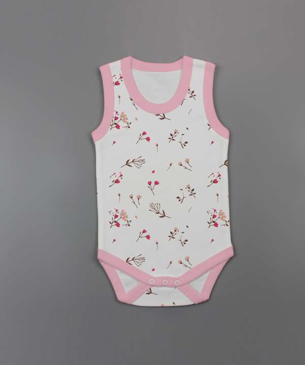 Red Bloom Sleeveless Bodysuit-imababywear