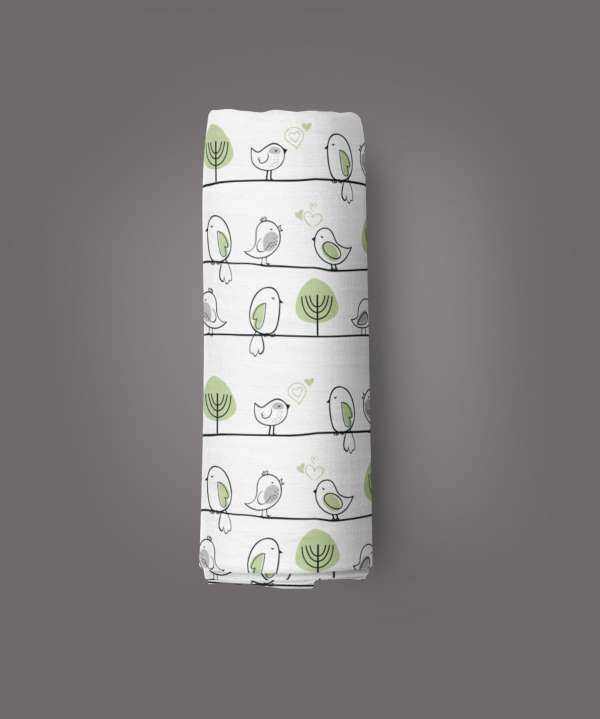 Tiny Tweets Muslin Wrap-imababywear