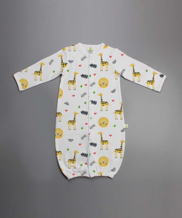 Yellow Forest Convertible Sleepsuit-imababywear