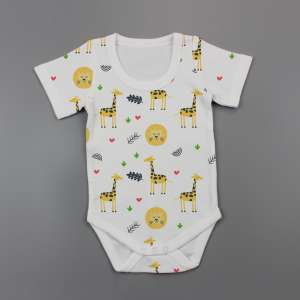 Yellow Forest Half Sleeve Bodysuit -imababywear