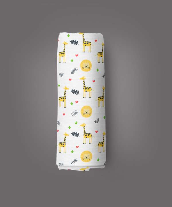 Yellow Forest Muslin Wrap-imababywear