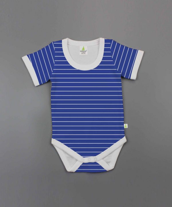 blue-stripes-half-sleeve-bodysuit