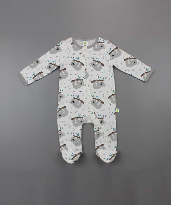 Cute Koalas Longsleeve Zipsuit with feet - imababywear