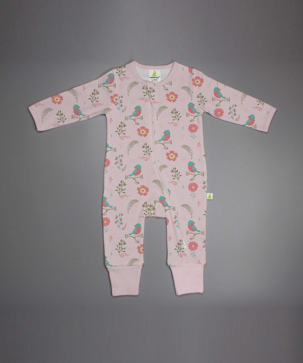 Floral Garden Long Sleeve Zipsuit - imababywear