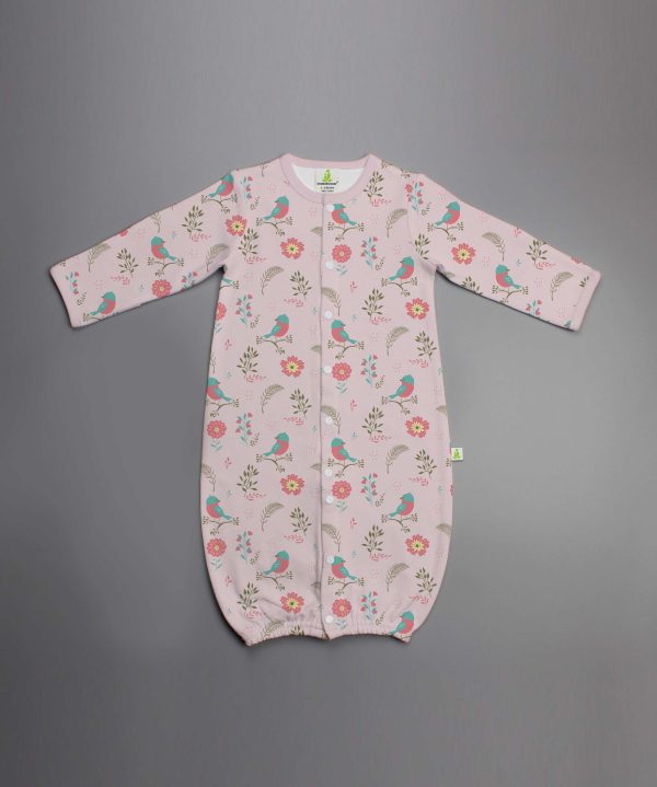 Floral Garden Long Sleeve Zipsuit With Feet - imababywear