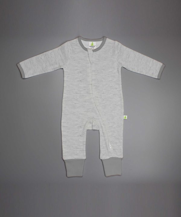 Granite stripes Long Sleeve Zipsuit - imababywear