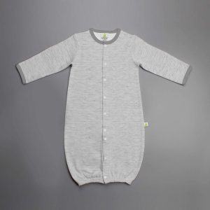 Granite Stripes Convertible Sleepsuit - imababywear