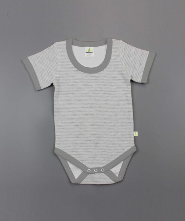 Granite Stripes Half Sleeve Bodysuit - imababywear