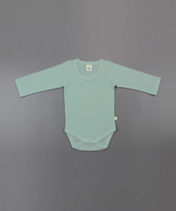 Olive Green Full Sleeve Bodysuit - imababywear