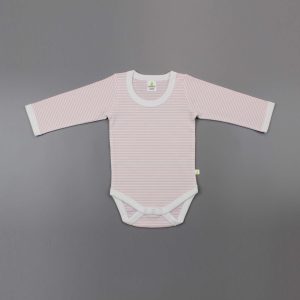 Pink Stripes Full Sleeve Bodysuit - imababywear
