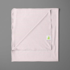 Pink Stripes Receiving Blanket - imababywear