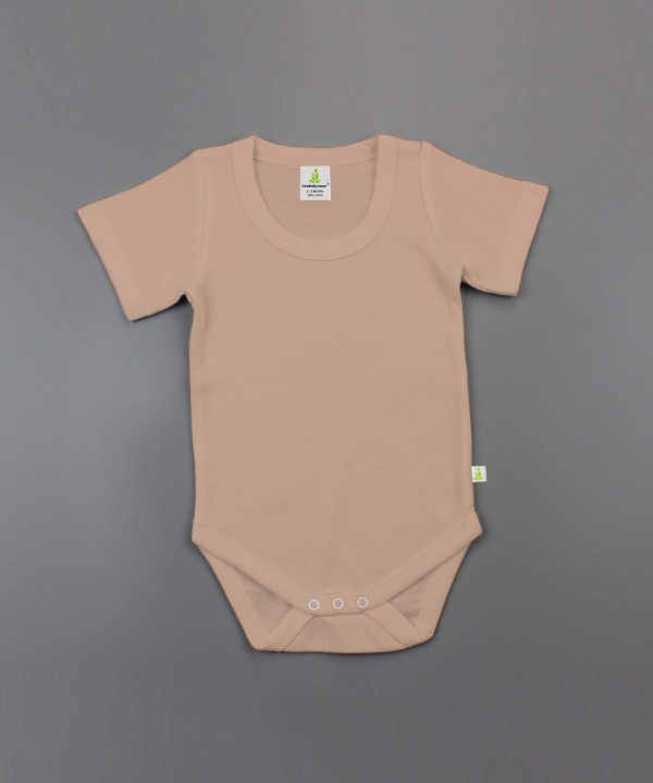 Sand Stone Half Sleeve Bodysuit - imababywear