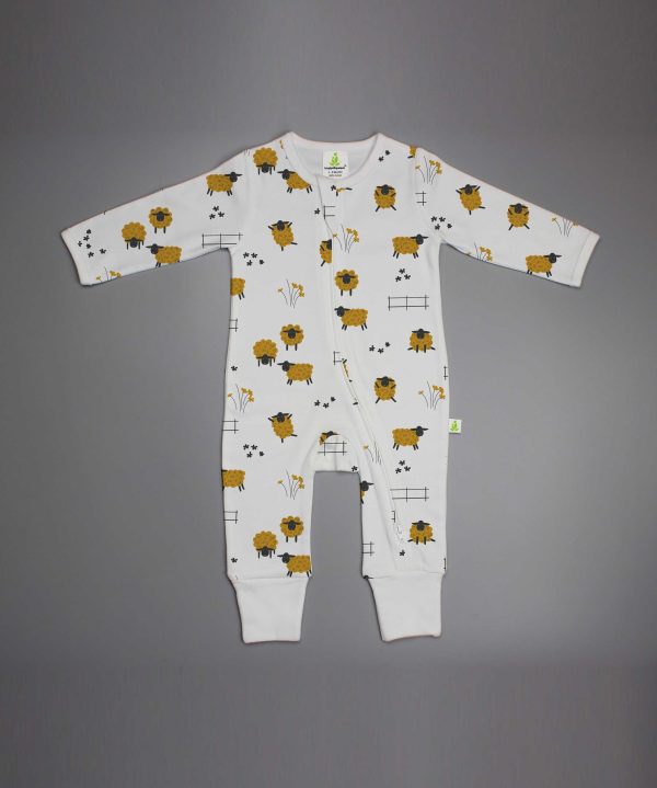 Sheep Pen Long Sleeve Zipsuit - imababywear