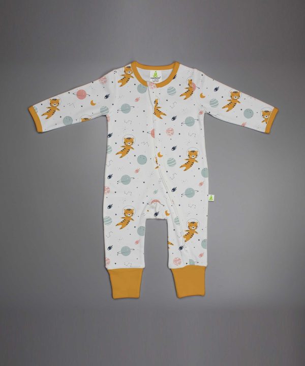 Tiger Space Long Sleeve Zipsuit - imababywear
