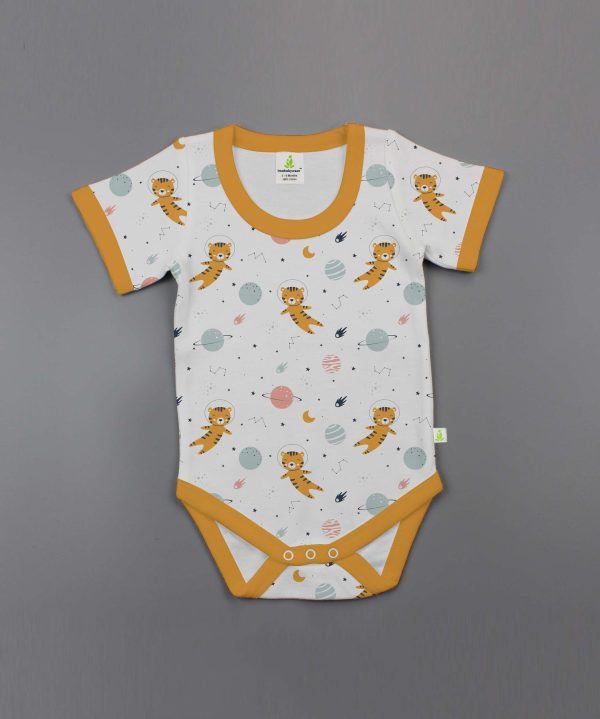 Tiger Space Half Sleeve Bodysuit - imababywear