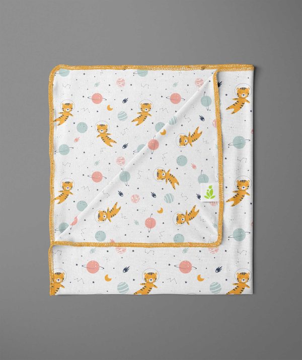 Tiger Space Receiving Blanket - imababywear