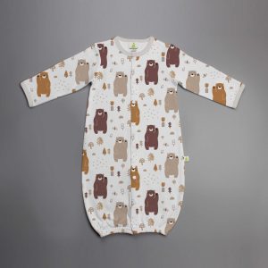 Woodland Bear Convertible Sleepsuit - imababywear